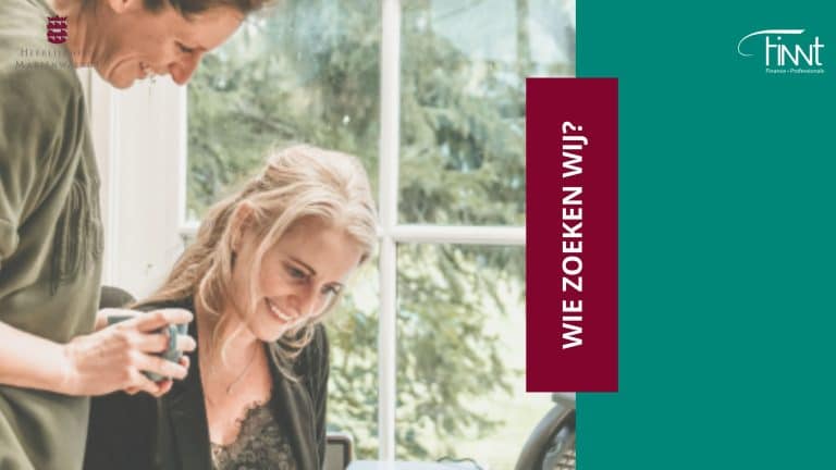 Medewerkers van Heerlijkheid Mariënwaerdt, met de tekst 'Wie zoeken wij?'